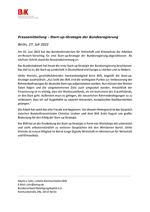 Startup Strategie - 27.07.2022